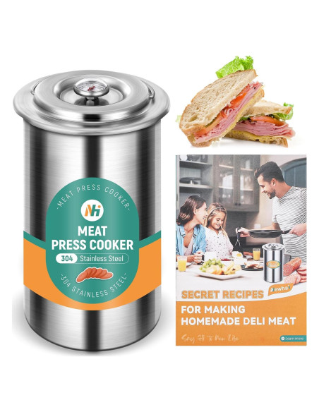 Herramienta de Prensa de Carne Newhai con Termómetro 1,13 kg Herramienta de Prensa de Carne Newhai con Termómetro 1,13 kg