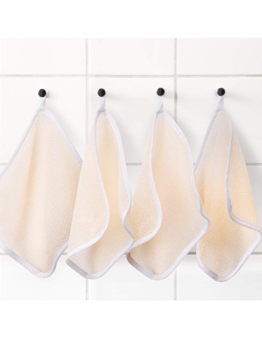 Paños Exfoliantes Tatuo 5 Pcs Beige 27x23 cm para Baño