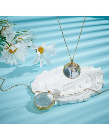 Charm Locket de Memoria UNICRAFTALE 34/29mm Oro 18K Acero Inoxidable