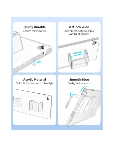 Organizador de Gafas MaxGear 3 Paquetes Acrílico Transparente Organizador de Gafas MaxGear 3 Paquetes Acrílico Transparente