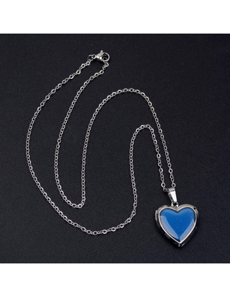 Collar Colgante Cambiante de Color FM FM42 50cm Acero Inoxidable Collar Colgante Cambiante de Color FM FM42 50cm Acero Inoxidable