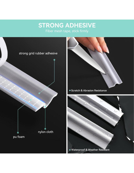 Cortador de Corrientes de Aire MOPMS 2 Pcs 2M Gris Cortador de Corrientes de Aire MOPMS 2 Pcs 2M Gris