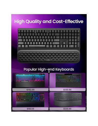 Reposamuñecas Vaydeer Ergonómico para Teclado Mecánico Negro