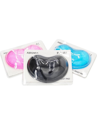 Juego de Reposamuñecas de Gel Ergonómico ABRONDA - Negro