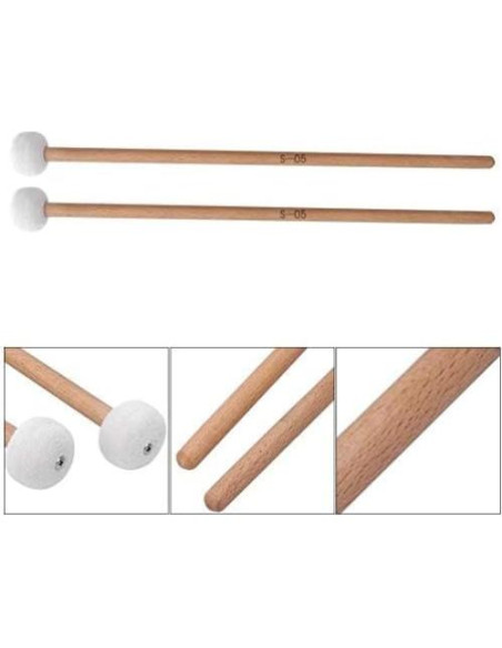 2 Piezas Mallets de Fieltro para Tambor Snare Kooing 2 Piezas Mallets de Fieltro para Tambor Snare Kooing
