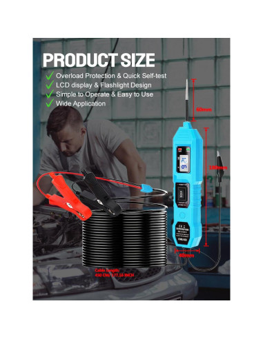 Probador de Circuito DC 6-24V Zzxker con Pantalla LCD