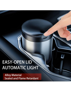 Cenicero Tmengdao YHG02-2 Acero Inoxidable con Luz LED 2