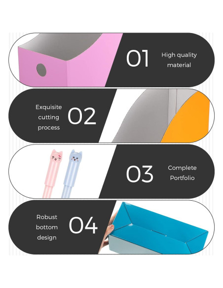 Jutom Soportes para Revistas 32 Pcs Cartón Plegables 25x24x10 cm Jutom Soportes para Revistas 32 Pcs Cartón Plegables 25x24x10 cm