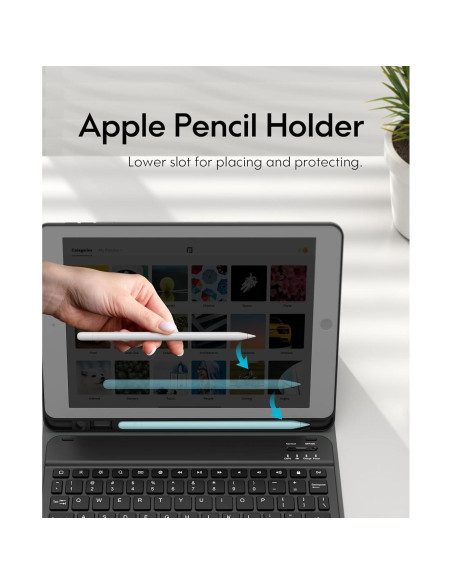 Funda teclado CHESONA iPad 10.2 9/8/7 gen Negro Funda teclado CHESONA iPad 10.2 9/8/7 gen Negro