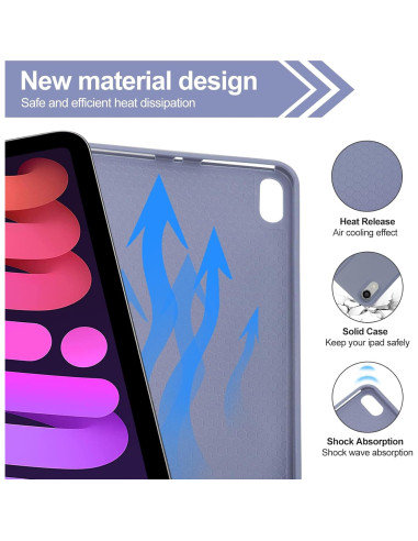 Funda Teclado Boriyuan para iPad Mini 6 2021 8.3" Lavanda