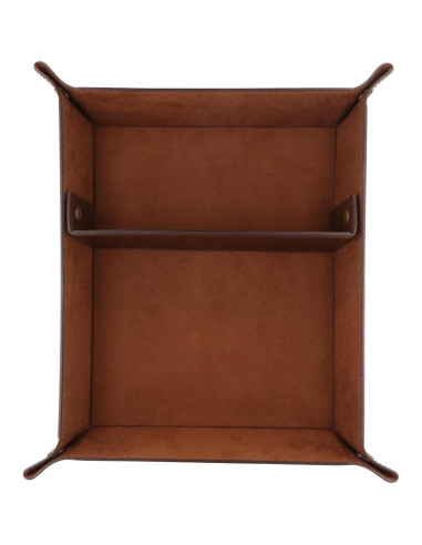 Organizador de Bandeja de Cuero Londo Marrón 20x24x5 cm