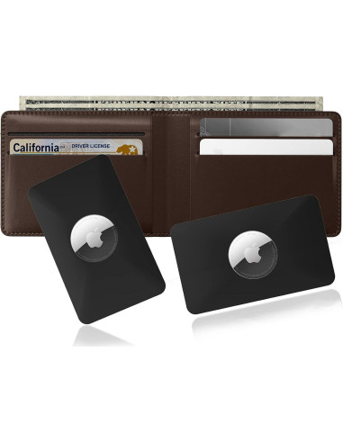 Funda para AirTag PSRAT - Tarjeta delgada negra 0.25 cm