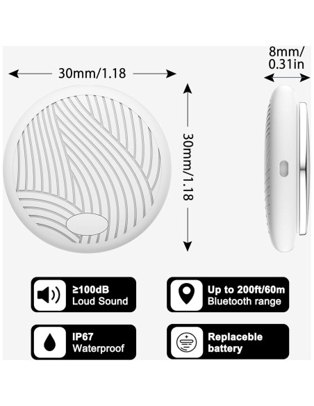 Localizador Bluetooth ICOO AirTag con Batería Reemplazable Localizador Bluetooth ICOO AirTag con Batería Reemplazable