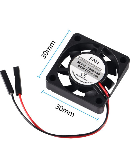 6 Ventiladores de Refrigeración AITIAO 30x30mm para Raspberry Pi 6 Ventiladores de Refrigeración AITIAO 30x30mm para Raspberry Pi