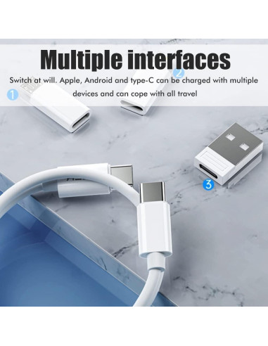 Adaptador multifuncional USB tipo C QS-03 con soporte y almacenamiento