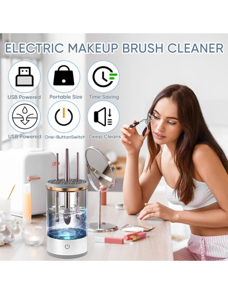 Limpiadora de Brochas de Maquillaje Eléctrica Tayuzo 2025 Limpiadora de Brochas de Maquillaje Eléctrica Tayuzo 2025