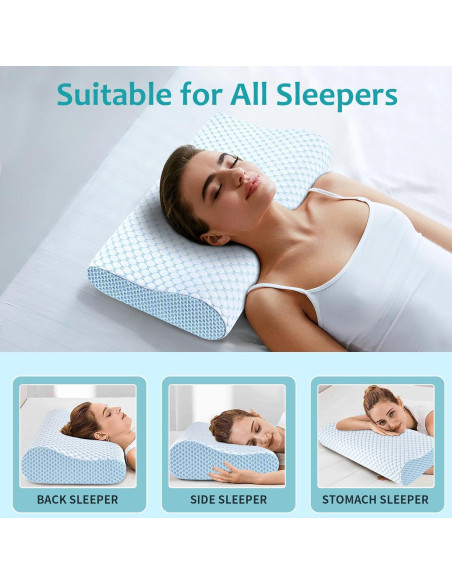 Almohada de Cuello Olumoon KH-463 Espuma Viscoelástica 59.7x34.8cm Almohada de Cuello Olumoon KH-463 Espuma Viscoelástica 59.7x34.8cm