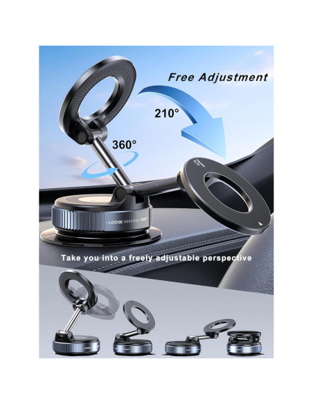 Soporte Magnético para Teléfono 360 Snanlen - Negro Soporte Magnético para Teléfono 360 Snanlen - Negro