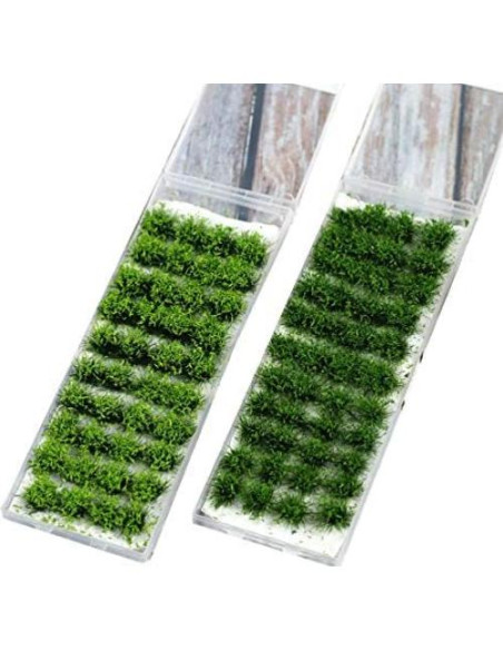 80 Pcs Tufts de Hierba Estática Verde Warmtree para Dioramas 80 Pcs Tufts de Hierba Estática Verde Warmtree para Dioramas