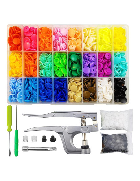 Kit de Botones de Plástico TmppDeco 460 Juegos 24 Colores Kit de Botones de Plástico TmppDeco 460 Juegos 24 Colores