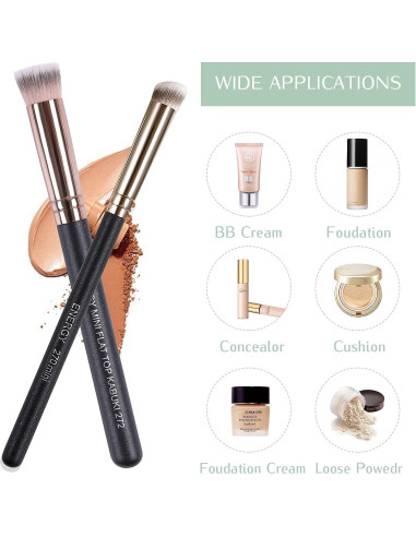 Conjunto de Brochas Kabuki ENERGY 2 Pcs para Maquillaje de Ojos