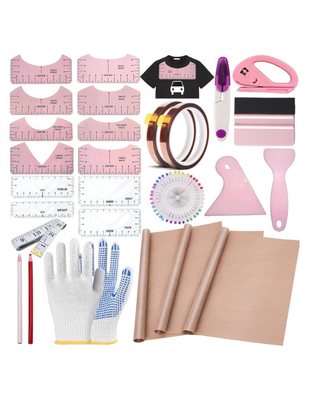 Kit de herramientas para sublimación de camisetas QUKLOGEN 66 piezas Kit de herramientas para sublimación de camisetas QUKLOGEN 66 piezas