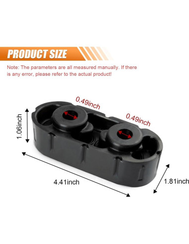 Soporte de Goma para Escape BDZMC 2 Agujeros 11,2 cm