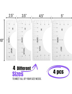 Regla de Alineación para Camisetas Mr. Pen - 4 Piezas PVC 2