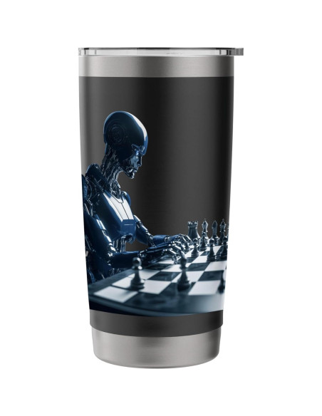 Taza Aislada Acero Inoxidable 20 oz Robot AI Ajedrez Taza Aislada Acero Inoxidable 20 oz Robot AI Ajedrez