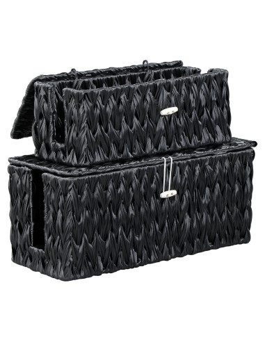 Caja Organizadora de Cables Coeusy Negra - 2 Piezas Grande y Mediana