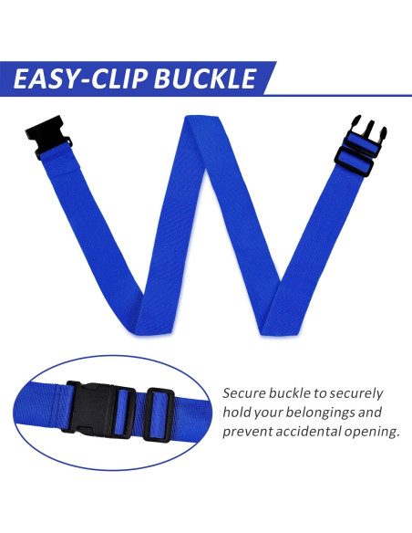 Correas de Equipaje Vivinin 4P Nylon Ajustables 0.91-1.68m Azul Correas de Equipaje Vivinin 4P Nylon Ajustables 0.91-1.68m Azul