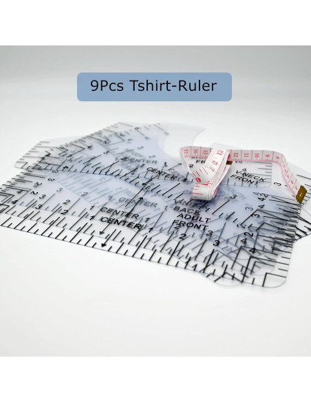 Guía de Regla para Camisetas 12pcs LINXIAO PVC Transparente Guía de Regla para Camisetas 12pcs LINXIAO PVC Transparente