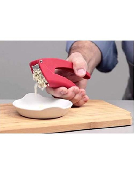 Prensa de Ajo Kuhn Rikon 17.78 cm Rojo Acero Inoxidable Prensa de Ajo Kuhn Rikon 17.78 cm Rojo Acero Inoxidable