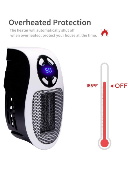 Calentador de espacio eléctrico Minetom 450W con control remoto Calentador de espacio eléctrico Minetom 450W con control remoto