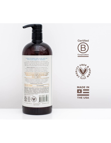 Champú Vegano Soapbox Aceite de Argán 1L Libre de Sulfatos