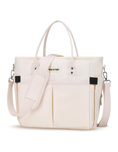 Bolsa de Almuerzo Aislada MAXTOP Beige 11L con Bolsillos