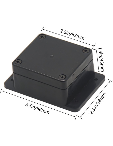 Caja de Conexiones Zulkit IP65 Plástico ABS 63x58x35mm (Paquete de 2) Caja de Conexiones Zulkit IP65 Plástico ABS 63x58x35mm (Paquete de 2)