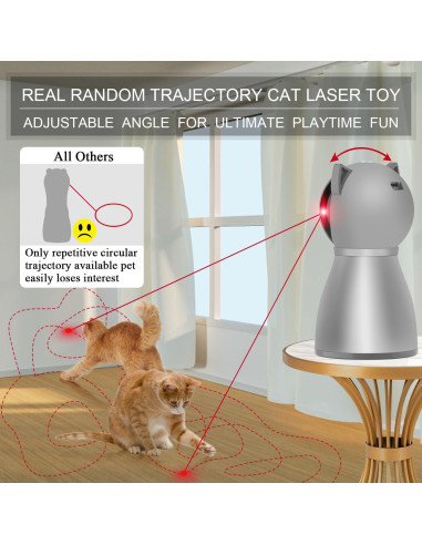 Juguete láser automático para gatos YVE LIFE gris 3 modos