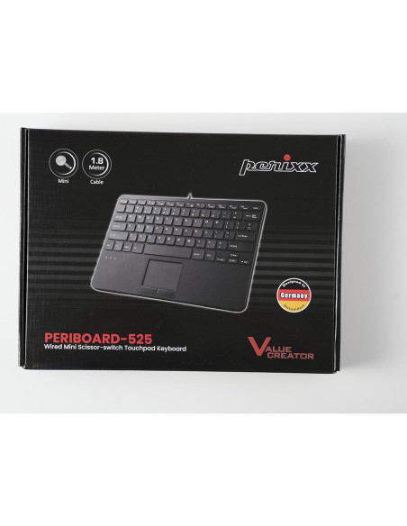 Teclado Mini USB Perixx PERIBOARD-525 con Touchpad Integrado Teclado Mini USB Perixx PERIBOARD-525 con Touchpad Integrado