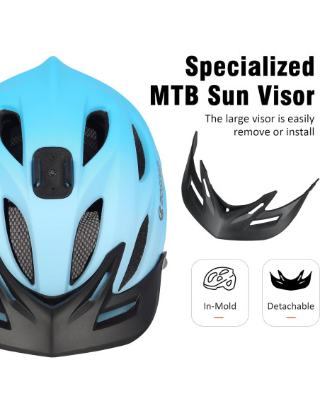 Casco de Bicicleta Bosoar GH-17 Ajustable 55-61 cm Degradado Azul Casco de Bicicleta Bosoar GH-17 Ajustable 55-61 cm Degradado Azul