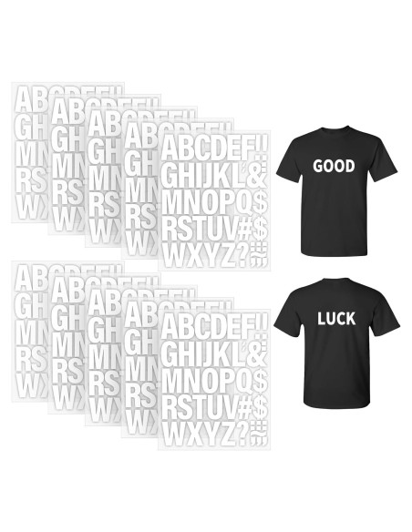 Letras de Planchar Lucomb 440 Piezas Vinilo PU 2" Blancas Letras de Planchar Lucomb 440 Piezas Vinilo PU 2" Blancas