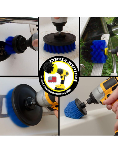 Kit de Cepillos de Limpieza Acuática Drillbrush - Azul - 5 Piezas