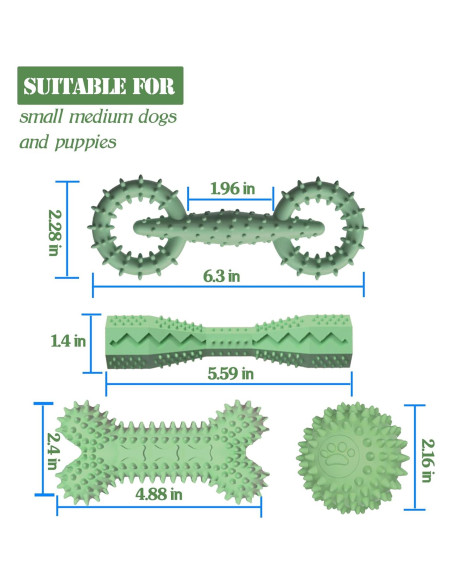 Paquete de 4 Juguetes para Cachorros Cdyzqikm - Masticar y Dentición Paquete de 4 Juguetes para Cachorros Cdyzqikm - Masticar y Dentición