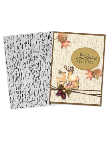 Carpeta de Embossing Texturizada 3D Estivaux Madera 21x15 cm