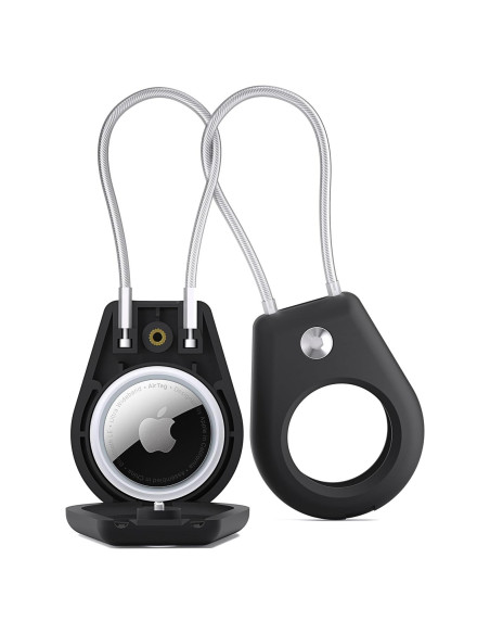 Soporte 2-Pack para Apple AirTag con Llavero - Negro Soporte 2-Pack para Apple AirTag con Llavero - Negro