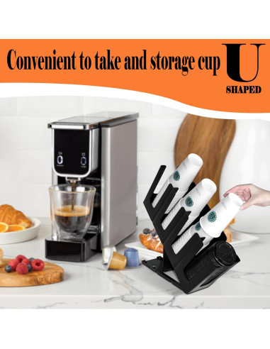 Dispensador de Tazas Desechables Riiriou 2 Paquetes 4 Compartimentos