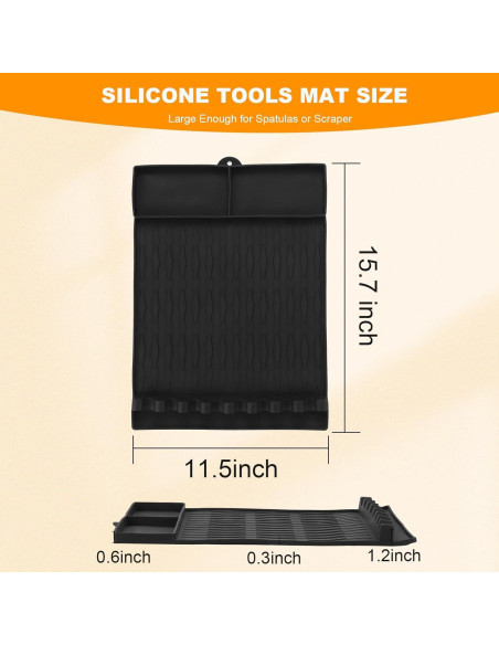 Alfombrilla de Silicona para Parrilla Qinthory 39.9x29.2 cm Negra Alfombrilla de Silicona para Parrilla Qinthory 39.9x29.2 cm Negra