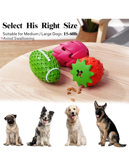 Juguetes para Perros MewaJump - Paquete de 3 Frutas Resistentes Juguetes para Perros MewaJump - Paquete de 3 Frutas Resistentes