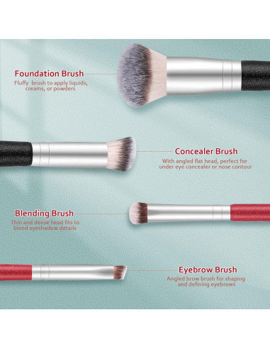 Set de Brochas de Maquillaje Doble Cara START MAKERS 2Pcs