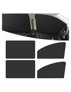 4 PCS Cortinas Solares Universales Tesnaao para Auto Negro